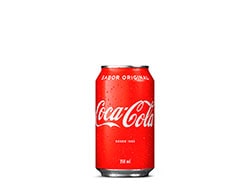Refrigerante Coca-Cola de 350ml lata da Confeitaria Helena